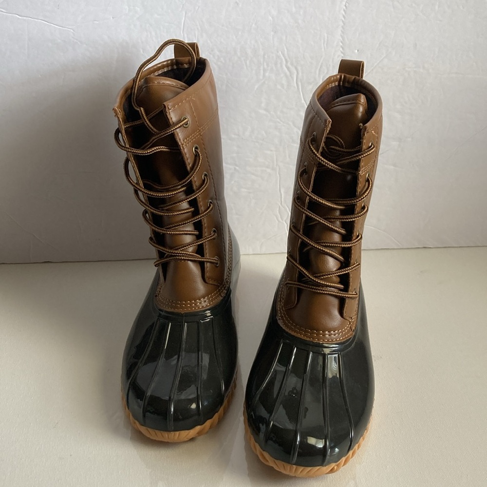 Brown and Black Women's Boots